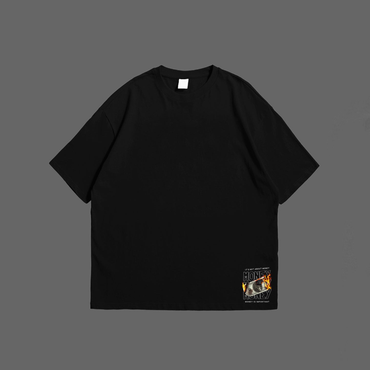 Black Oversized Tee Graphic printed  ( AVAILABLE IN XL SIZE )