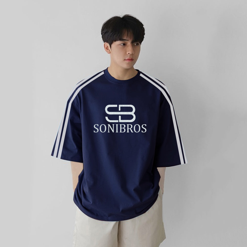 SONIBROS OVERSIZE ROUND NECK COTTON CASUAL T-SHIRT