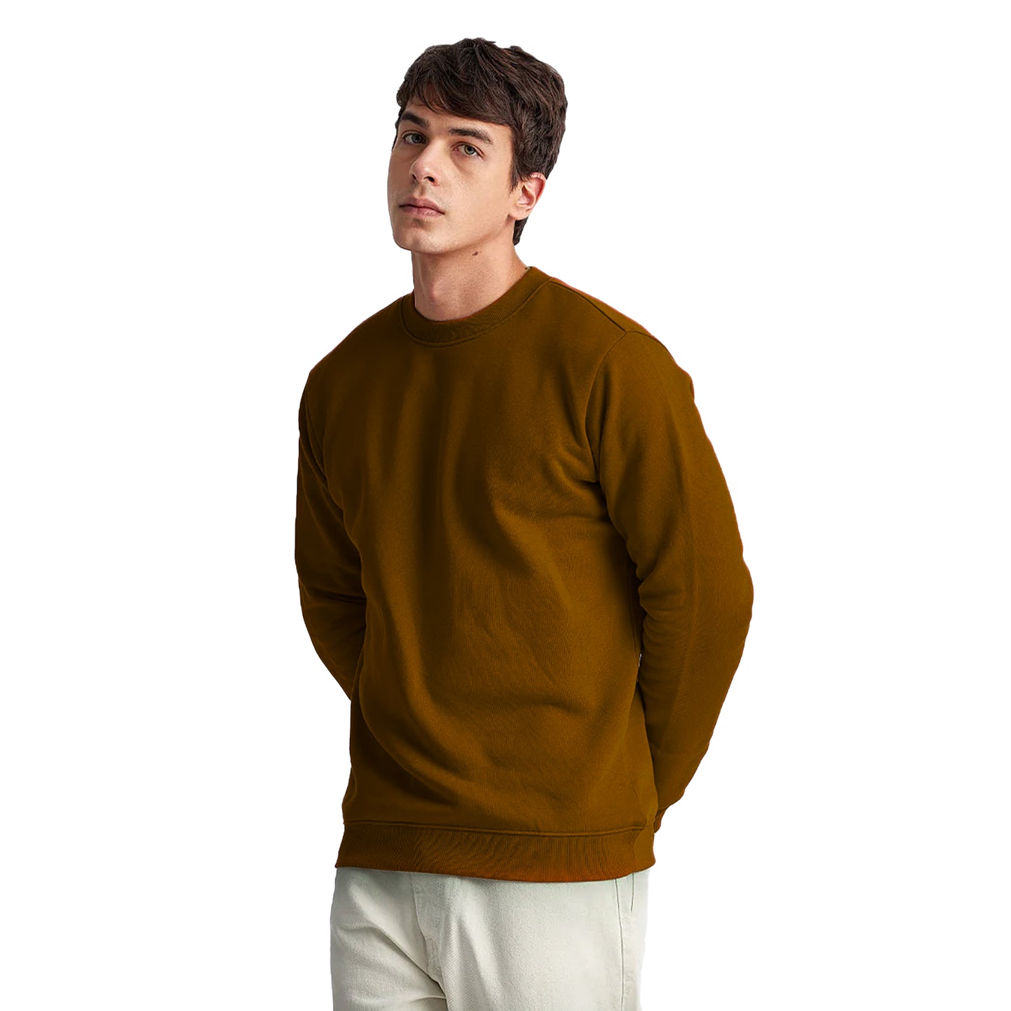 MEN'S SOLID FULL SLEEVES ROUND NECK WINTER SWEATSHIRT