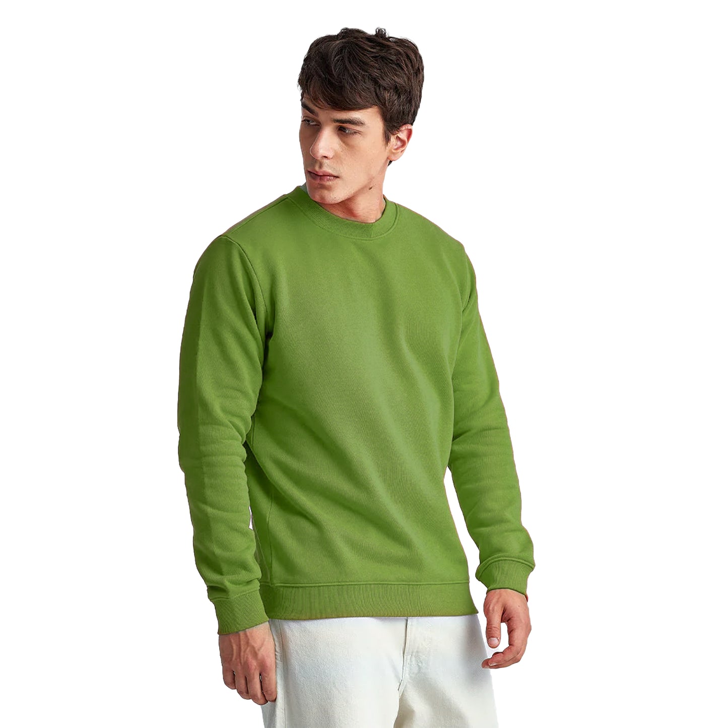 MEN'S SOLID FULL SLEEVES ROUND NECK WINTER SWEATSHIRT