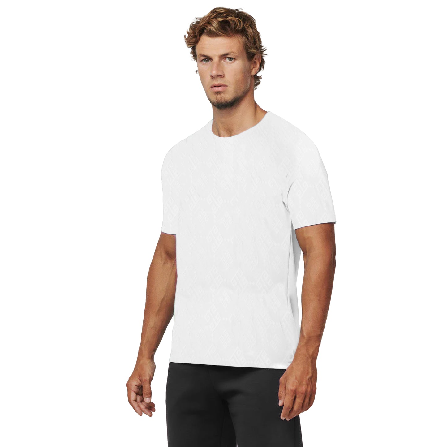 MEN'S PRINTED HALF SLEEVES REGULAR FIT ROUND NECK T-SHIRT