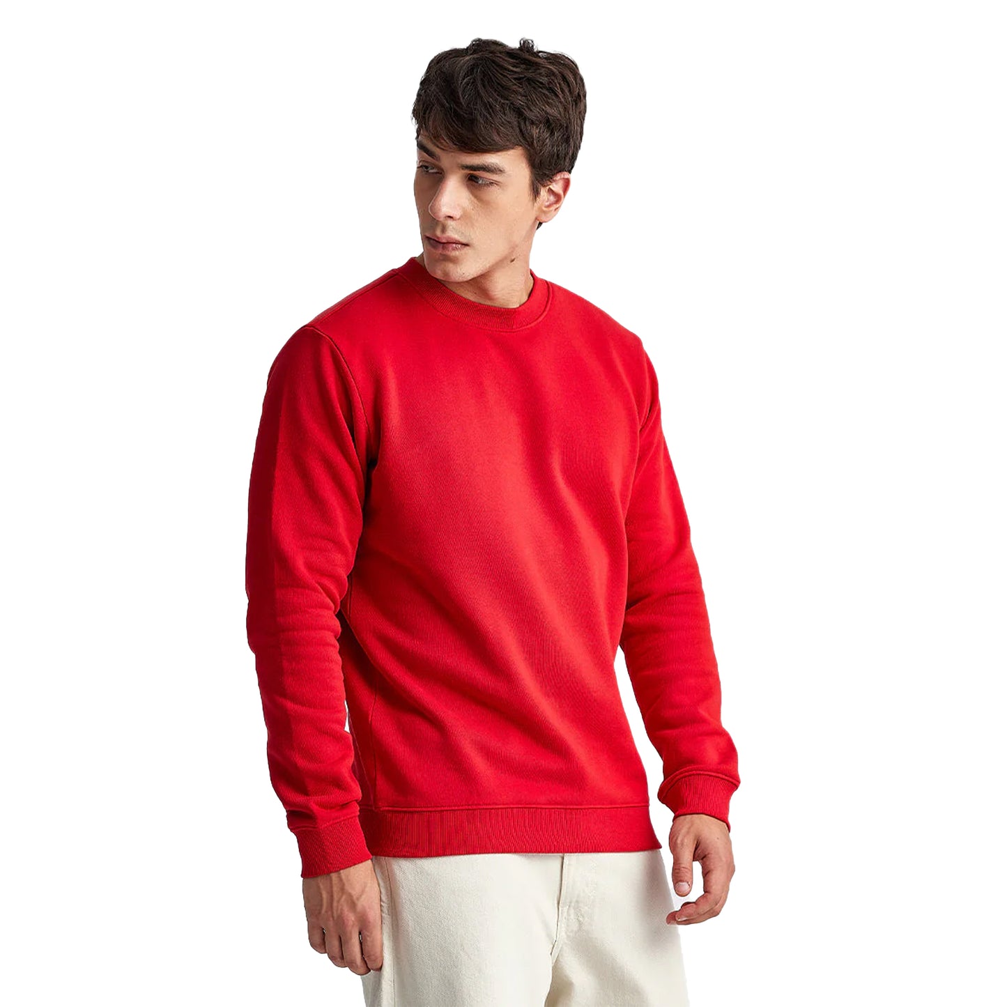 MEN'S SOLID CASUAL WINTER SWEATSHIRT