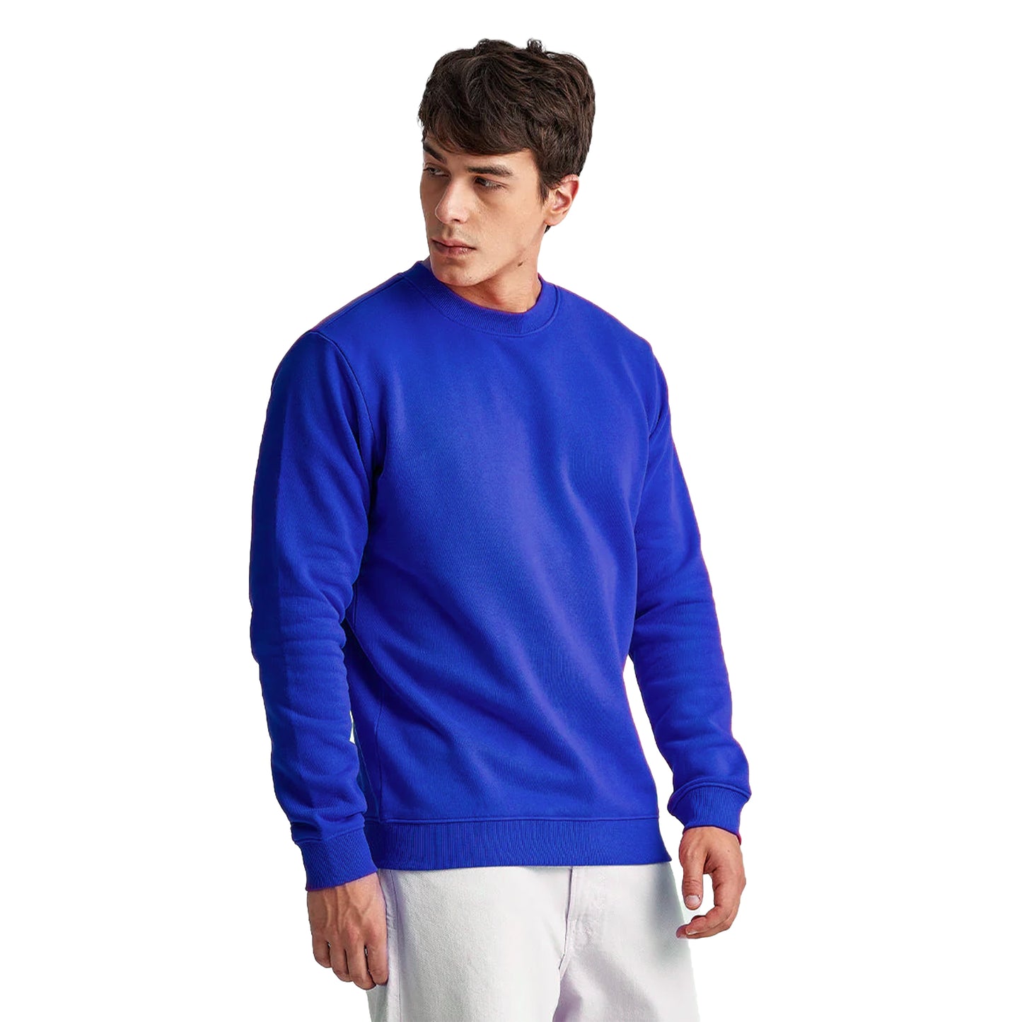 MEN'S SOLID FULL SLEEVES ROUND NECK WINTER SWEATSHIRT