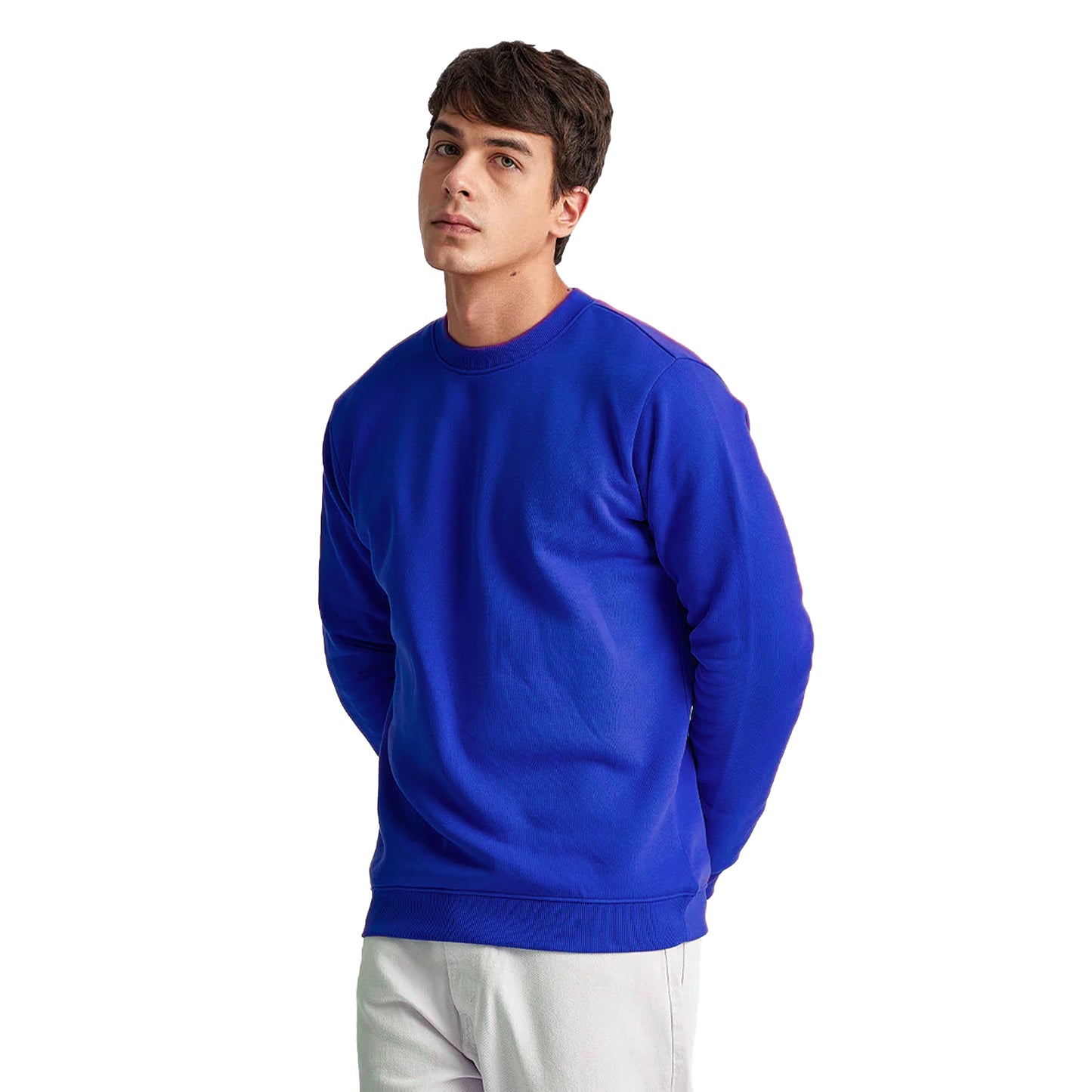 MEN'S SOLID FULL SLEEVES ROUND NECK WINTER SWEATSHIRT