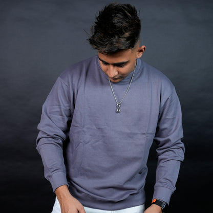 Men Full Sleeve Solid Sweatshirt