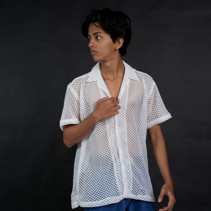 SONIBROS "Timeless Elegance: Men's White Casual Shirt for Effortless Style"