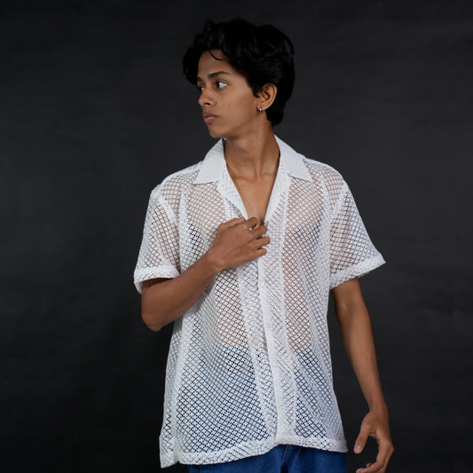 SONIBROS "Timeless Elegance: Men's White Casual Shirt for Effortless Style"