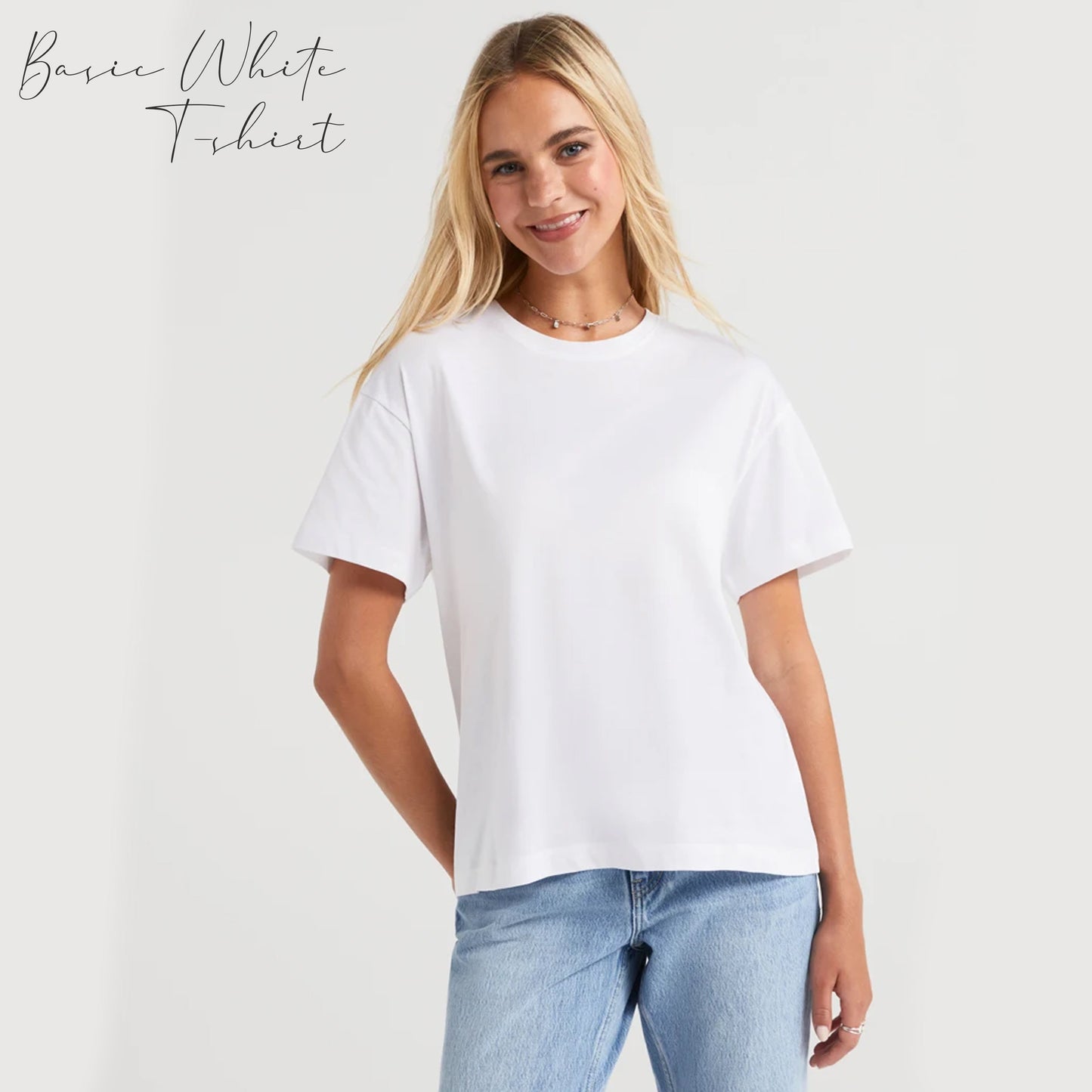 WOMAN SOLID ROUND NECK REGULAR FIT COTTON CASUAL T-SHIRT