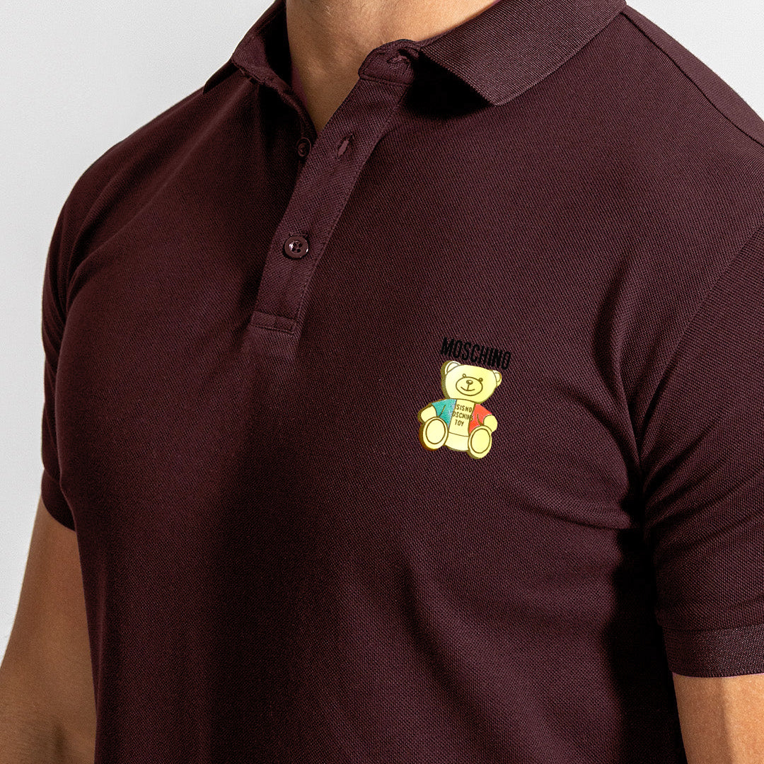 SONIBROS Polo Collared Printed T-Shirt