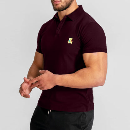 SONIBROS Polo Collared Printed T-Shirt