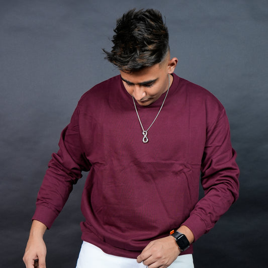 Men Full Sleeve Solid Sweatshirt