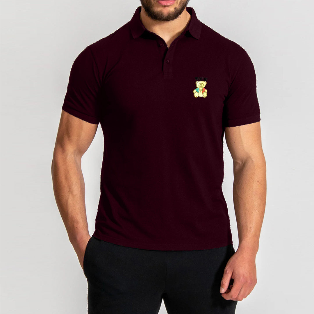 SONIBROS Polo Collared Printed T-Shirt