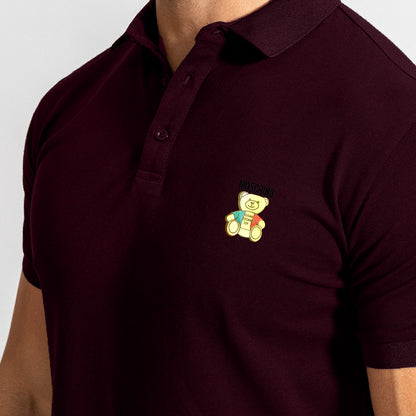 SONIBROS Polo Collared Printed T-Shirt