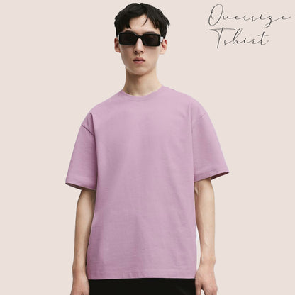 MEN OVERSIZED ROUND NECK SOLID COTTON CASUAL T-SHIRT