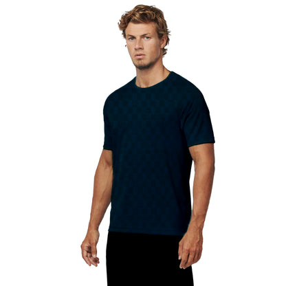 MEN'S PRINTED HALF SLEEVES REGULAR FIT ROUND NECK T-SHIRT