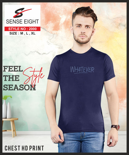 SLIM FIT CASUAL T - SHIRT CHEST PRINTED FOR MEN