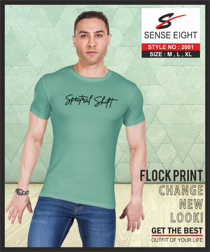 SLIM FIT CASUAL T - SHIRT CHEST PRINTED FOR MEN