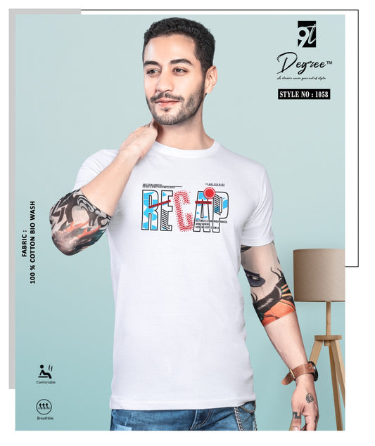 SLIM FIT CHEST PRINTED T - SHIRT