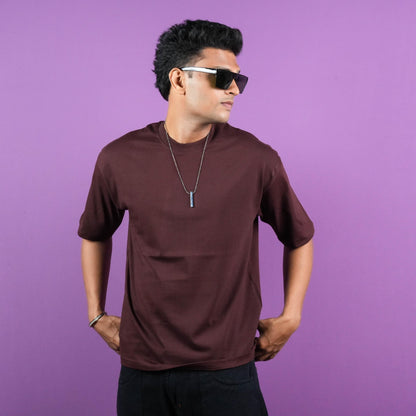 ROUND NECK  REGULAR FIT CASUAL PLAIN COTTON T - SHIRT