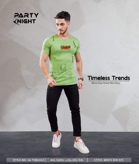 Slim Fit Chest Printed T - Shirt For Mens