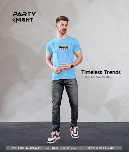 Slim Fit Chest Printed T - Shirt For Mens