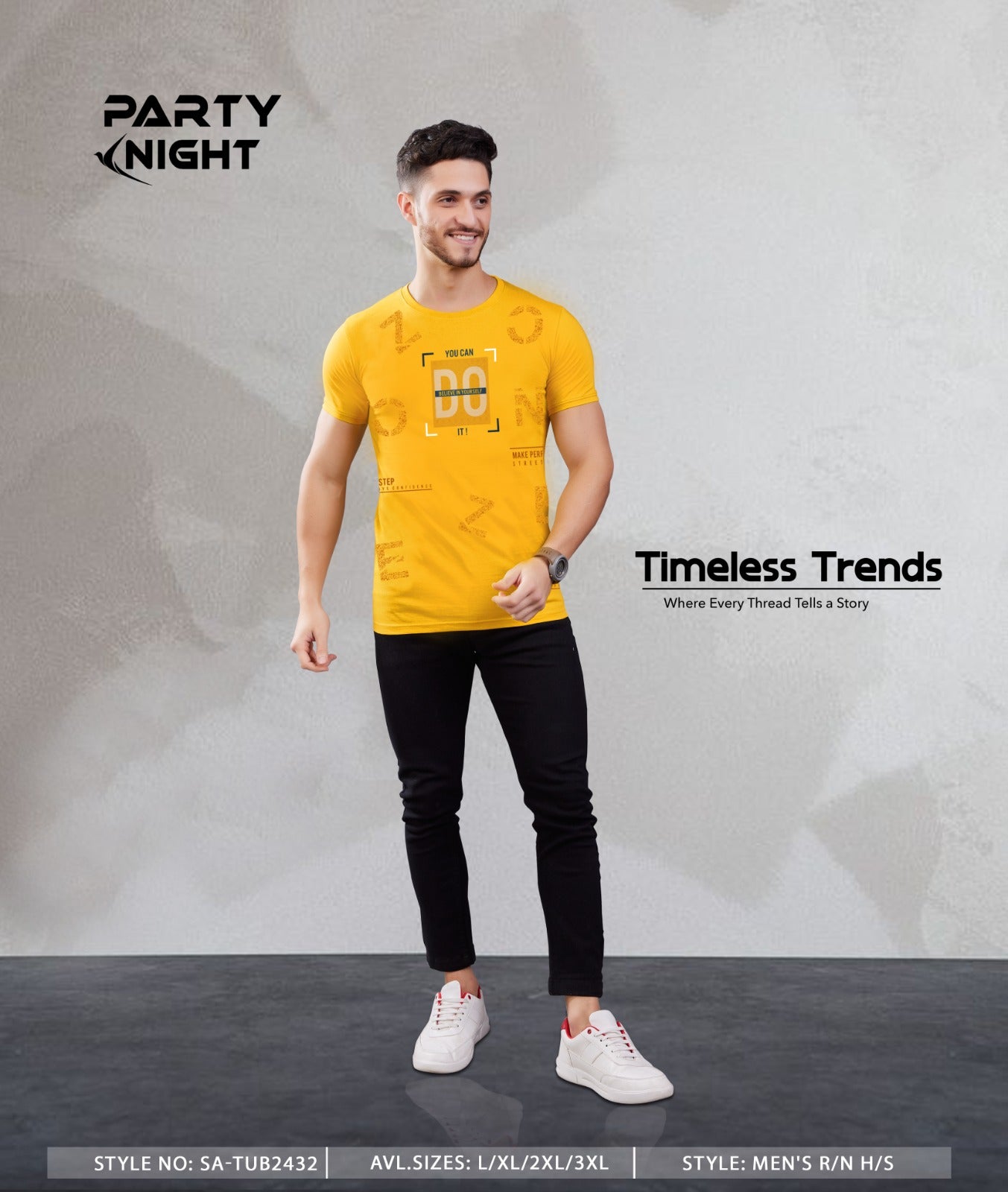 Slim Fit Chest Printed T - Shirt For Mens