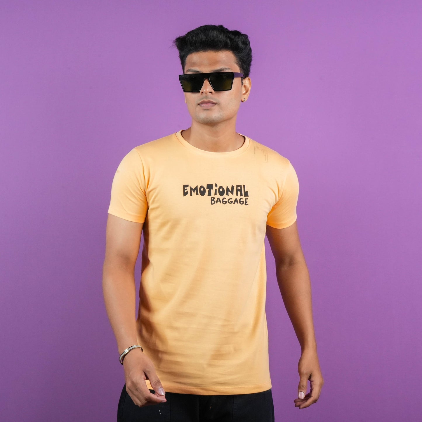 MONTEQUINTO FRONT & BACK PRINTED REGULAR FIT CASUAL T - SHIRT