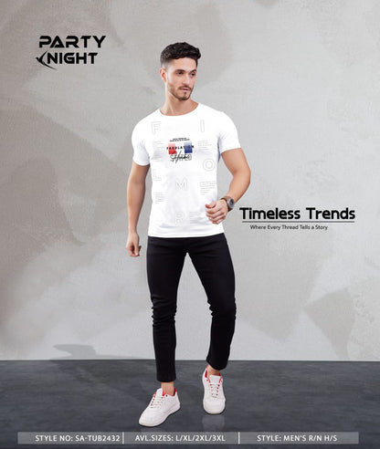 Slim Fit Chest Printed T - Shirt For Mens