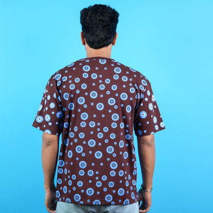 ALL OVER PRINTED COTTON CASUAL T - SHIRT FOR MAN