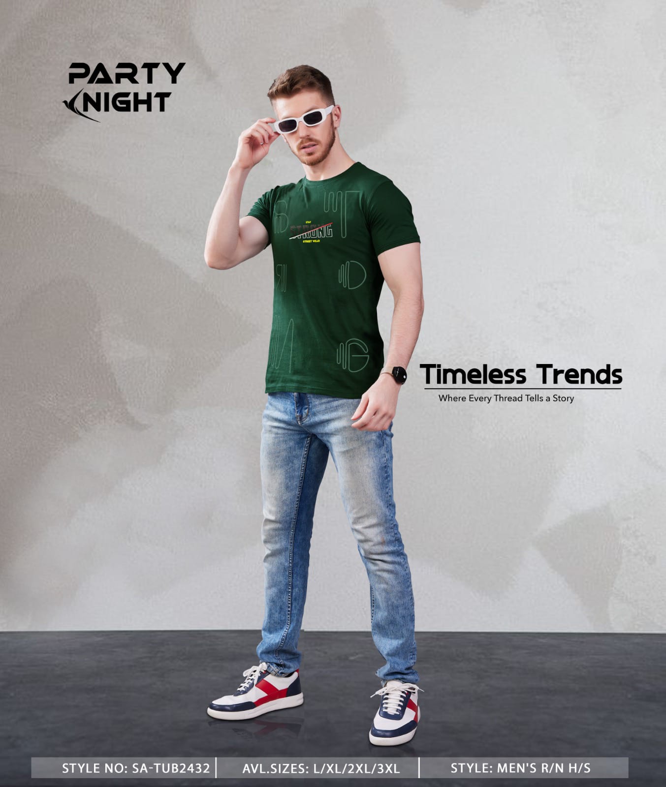 Slim Fit Chest Printed T - Shirt For Mens