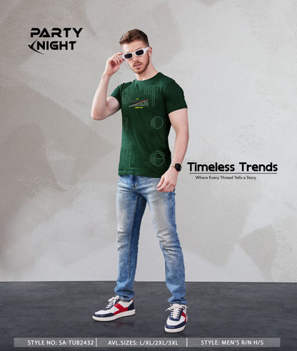 Slim Fit Chest Printed T - Shirt For Mens