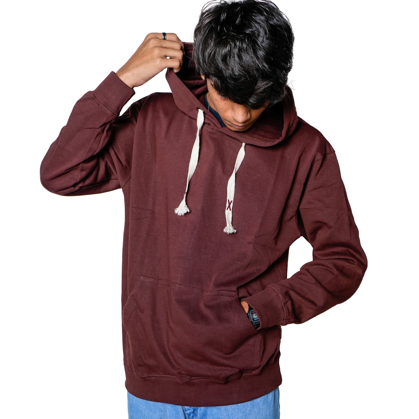Sonibros Plain Solid Sweatshirt Hoddie For Men