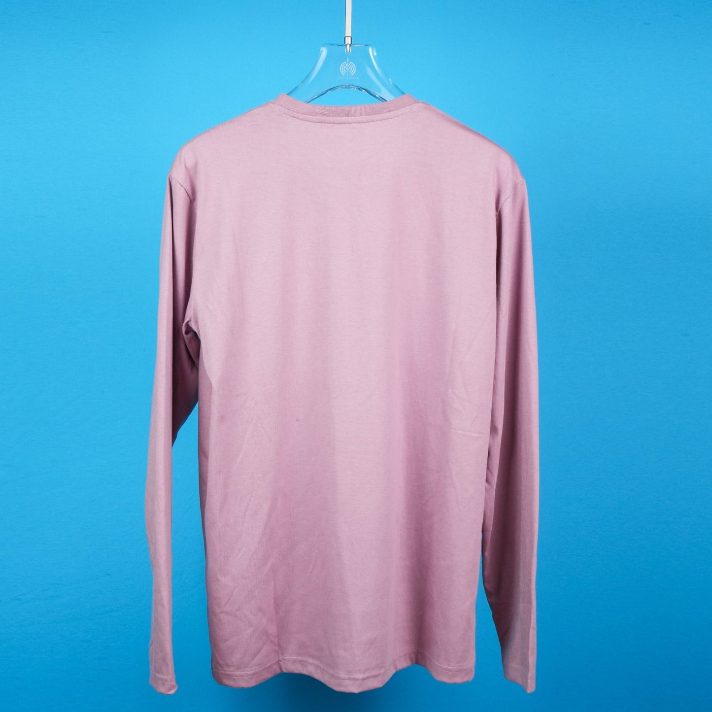 MEN'S PLAIN ROUND NECK FULL SLEEVES REGULAR FIT COTTON PINK T - SHIRT