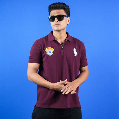 CASUAL REGULAR FIT POLO (COLLAR) T - SHIRT