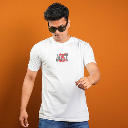 STYLISH REGULAR FIT FRONT & BACK PRINTED T - SHIRT