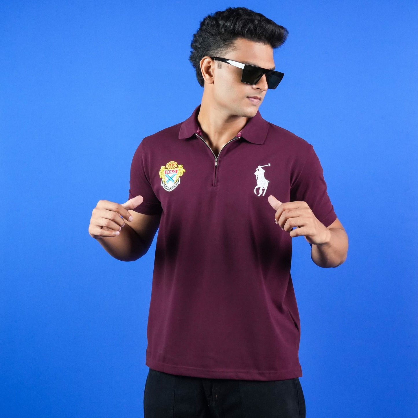 CASUAL REGULAR FIT POLO (COLLAR) T - SHIRT