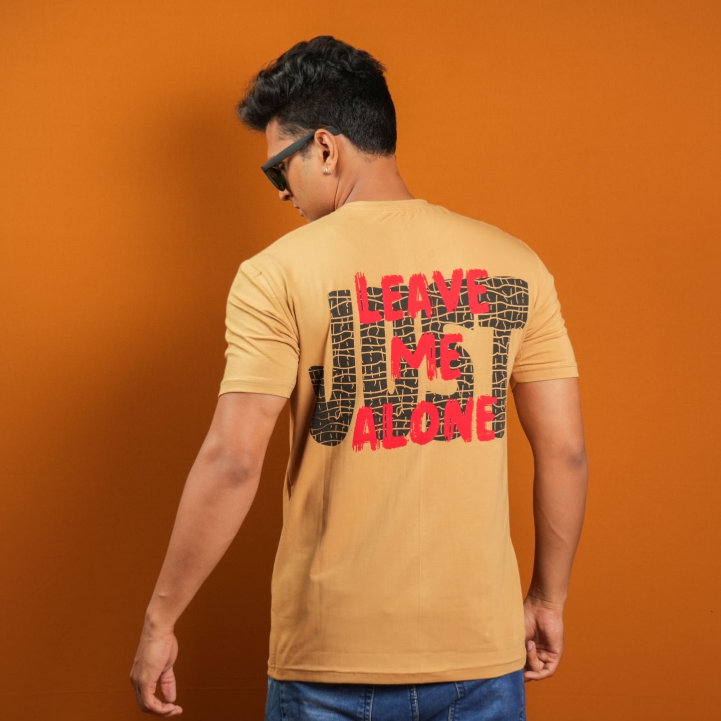 STYLISH REGULAR FIT FRONT & BACK PRINTED T - SHIRT