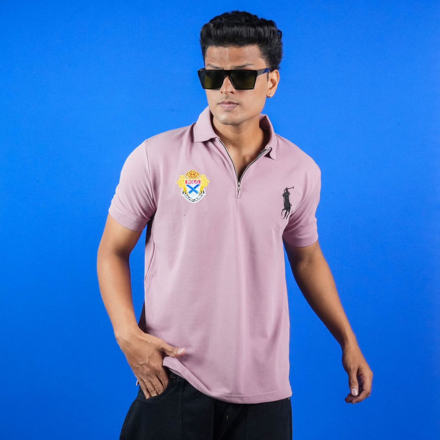 CASUAL REGULAR FIT POLO (COLLAR) T - SHIRT