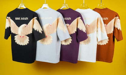 OVERSIZED FRONT & BACK PRINTED CASUAL  T - SHIRT