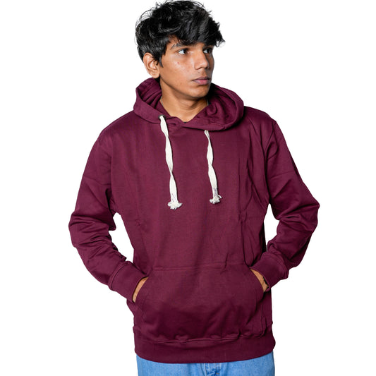 Sonibros Plain Solid Sweatshirt Hoddie For Men