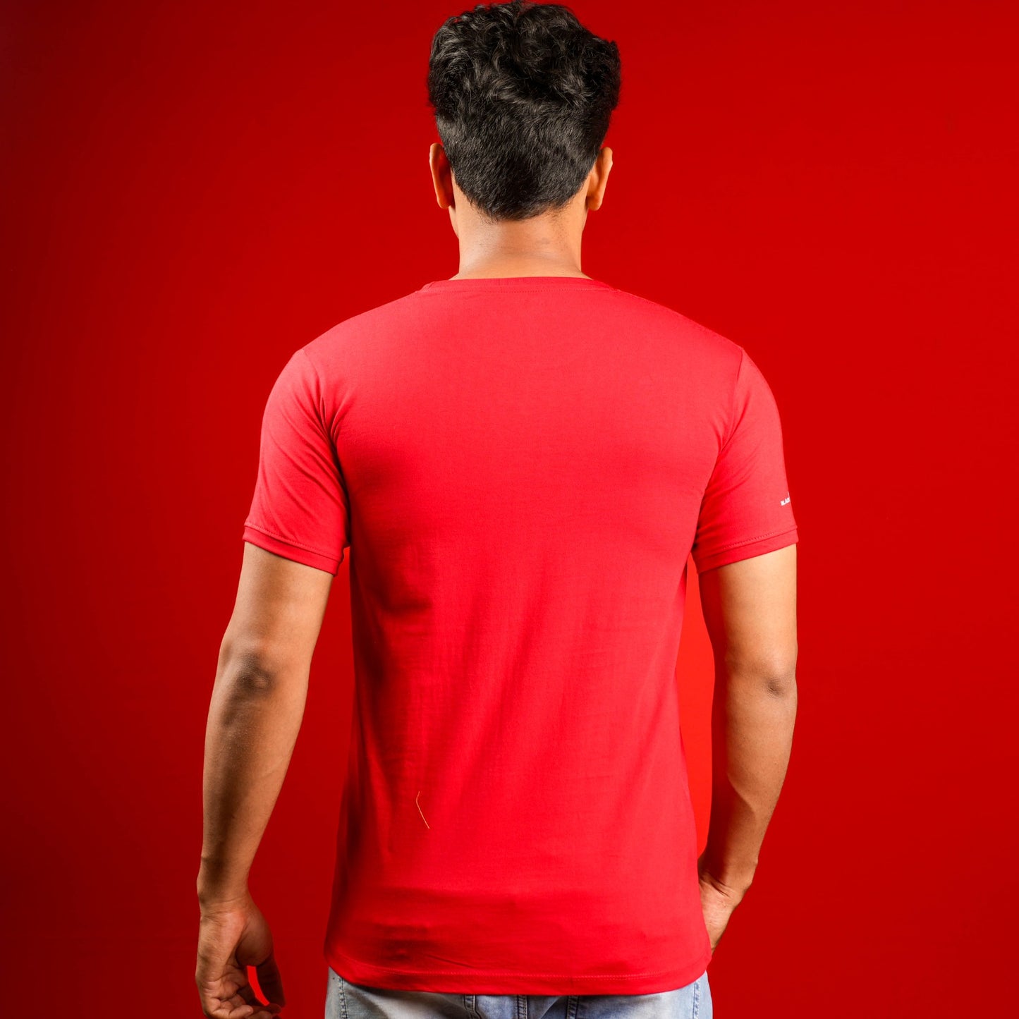 SLIM FIT PLAIN CASUAL ROUND NECK T - SHIRT