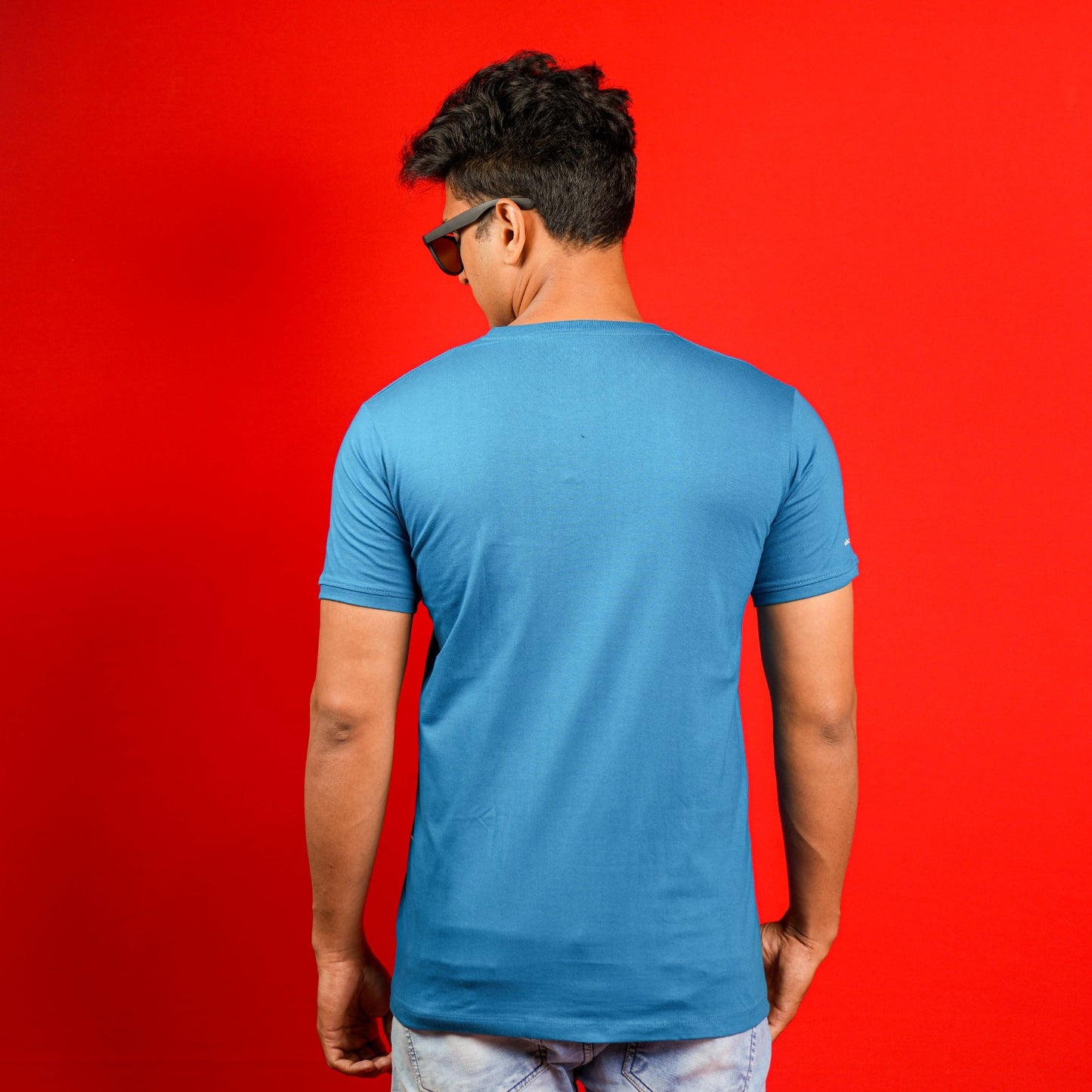 SLIM FIT PLAIN CASUAL ROUND NECK T - SHIRT