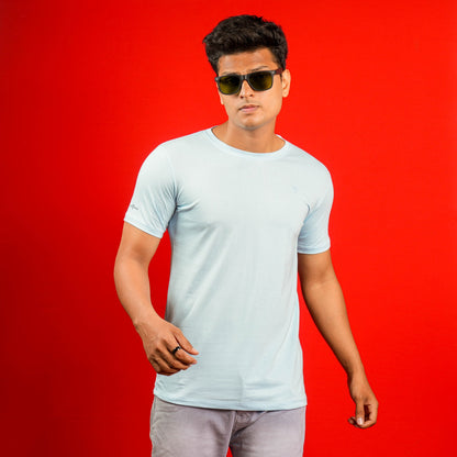 SLIM FIT PLAIN CASUAL ROUND NECK T - SHIRT