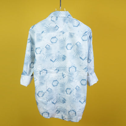 MEN'S ALL OVER PRINTED REGULAR FIT COTTON SHIRT