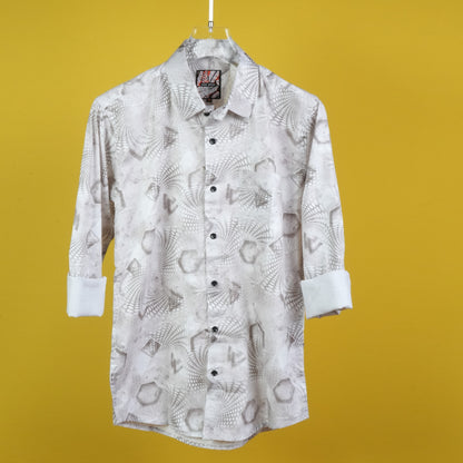 MEN'S ALL OVER PRINTED REGULAR FIT COTTON SHIRT