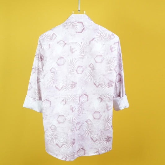 MEN'S ALL OVER PRINTED REGULAR FIT COTTON SHIRT