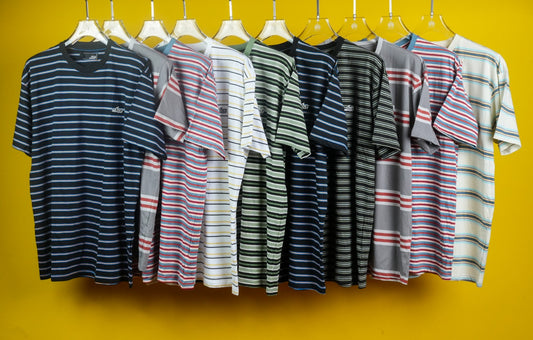 Stripe Casual Half Sleeves T- shirt