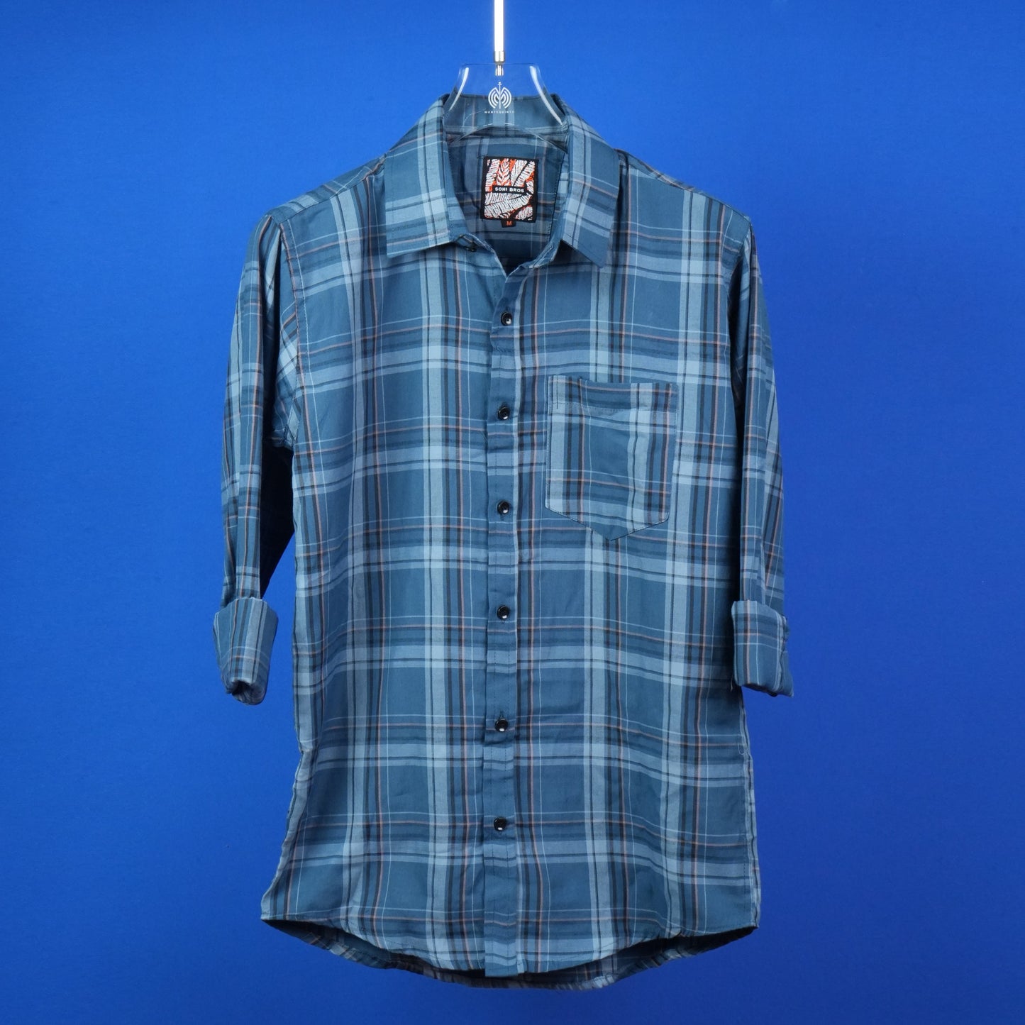 MEN'S CHECKS REGULAR FIT FULL SLEEVES COTTON SHIRT