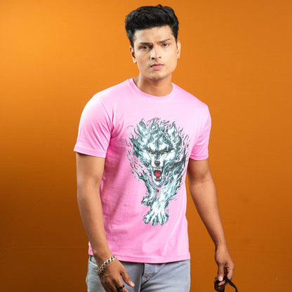 REGULAR FIT CHEST PRINTED  CASUAL T - SHIRT