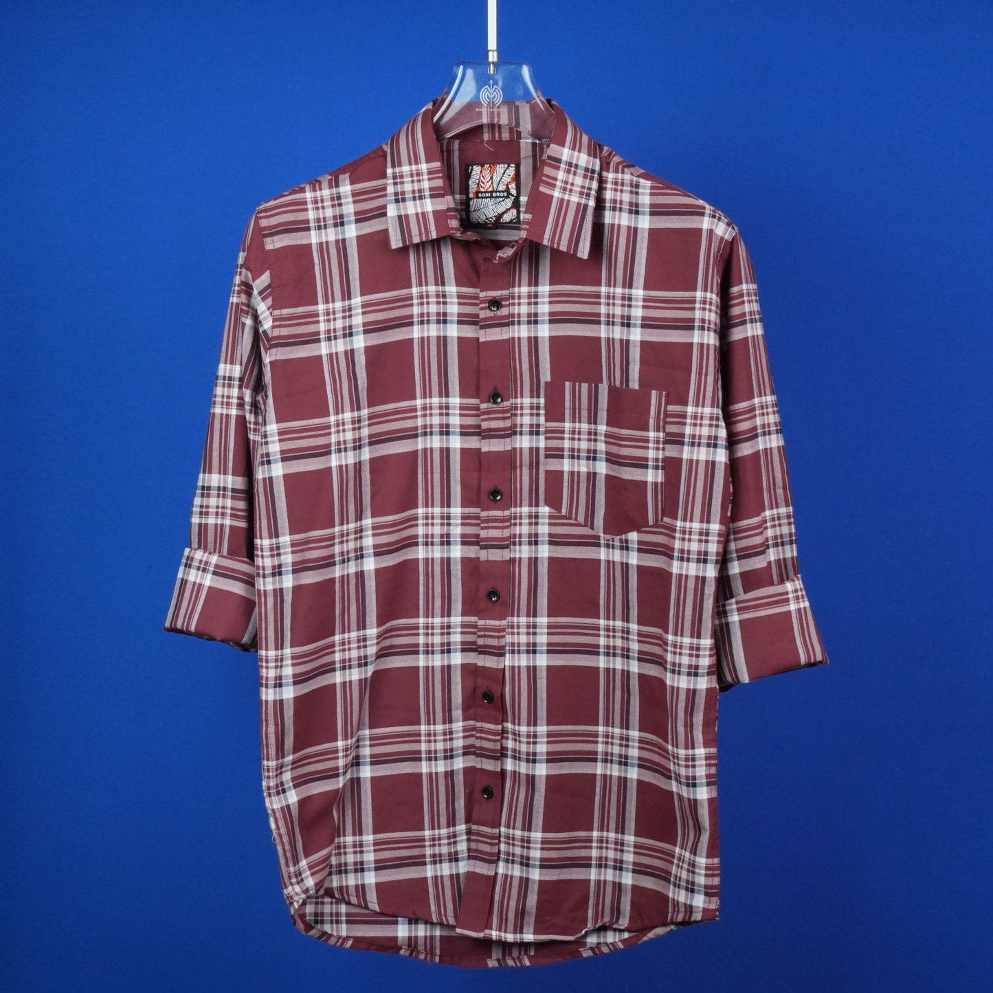 MEN'S CHECKS REGULAR FIT FULL SLEEVES COTTON SHIRT